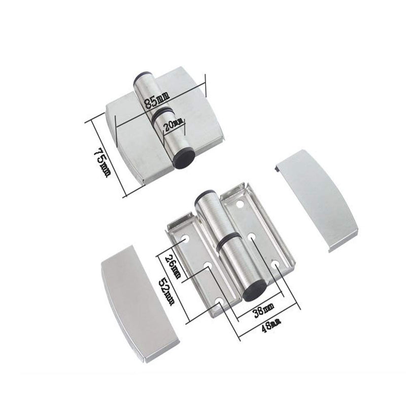 Kyien 2Pcs Public Toilet Stainless Steel Hinge Public Toilet Toilet Partition Hardware Connection Accessories Hotel Shopping Mall Public Toilet Partition Hinge Self-Closing Spring Hinge (Right Side) Right Side - LeoForward Australia