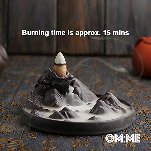  [AUSTRALIA] - OMME 168 PCs Upgraded Backflow Incense Cones, 100% Natural Scents Home Decor Yoga Aromatherapy Ornament Waterfall (Agarwood) Agarwood