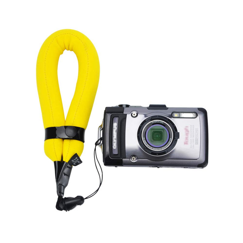  [AUSTRALIA] - Camera Floating Wrist Strap for Olympus TG-6 TG-5 Nikon W300 W150 Gopro Hero 9 8 Yellow