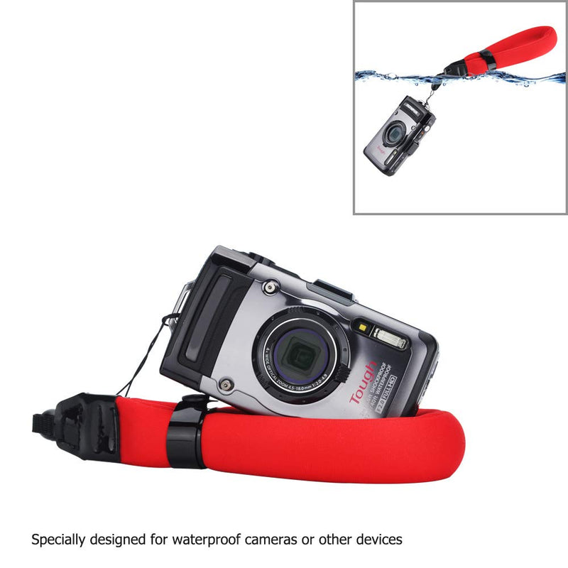  [AUSTRALIA] - 2 Pack Waterproof Camera Float Strap Compatible with Nikon W300 W150 W100 AW120 AW110 Canon D30 D20 Olympus TG6 TG-6 TG5 TG-5 TG4 TG-4 Fuji Fujifilm XP140 XP130 XP120 XP90 & More Underwater Camera Red & Yellow