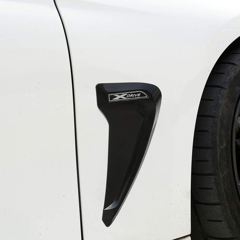  [AUSTRALIA] - For BMW F30 F31 F32 F33 Xdrive Emblem Logo Shark Gills Side Fender Vent Decoration 3D Stickers Auto Accessories (Style 1) Style 1