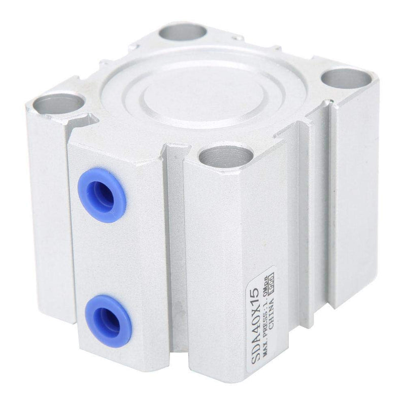 SDA40 Thin Air Cylinder Pneumatic Component Aluminum Alloy Double Action Anti-Collision Pad Pneumatic Components Air Cylinder 10/15/20mm(SDA40X15) - LeoForward Australia