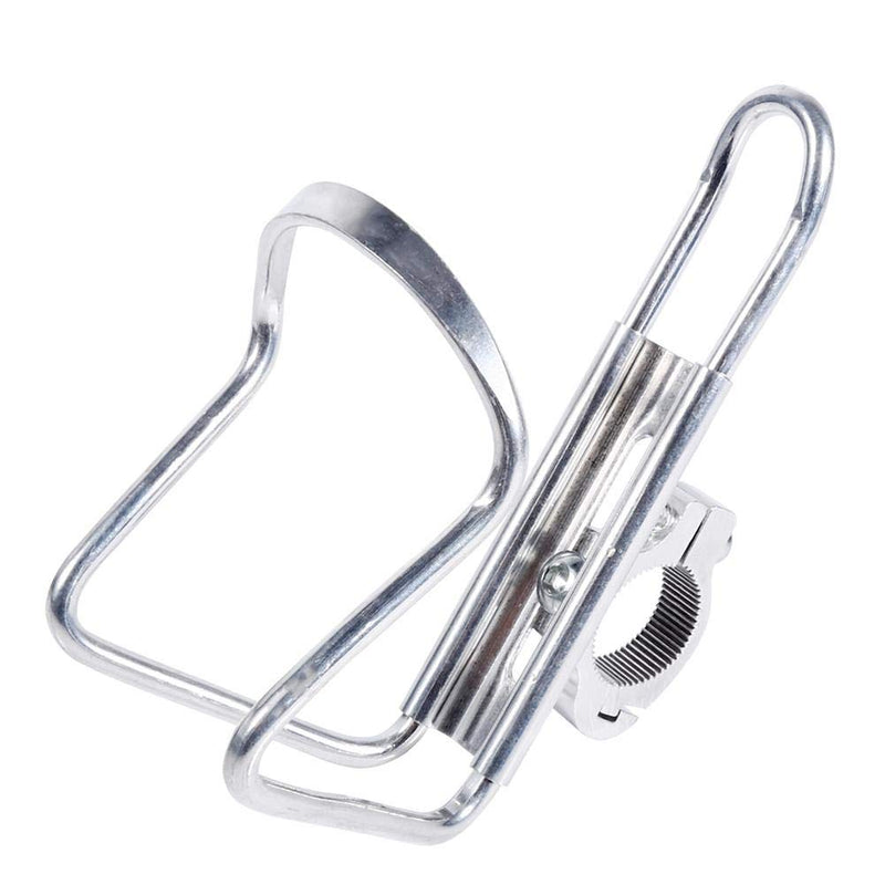  [AUSTRALIA] - Motorcycle Drink Cup Holder Motorbike Water Beverage Support Handlebar Bottle Adapter (Silver Color) Silver Color