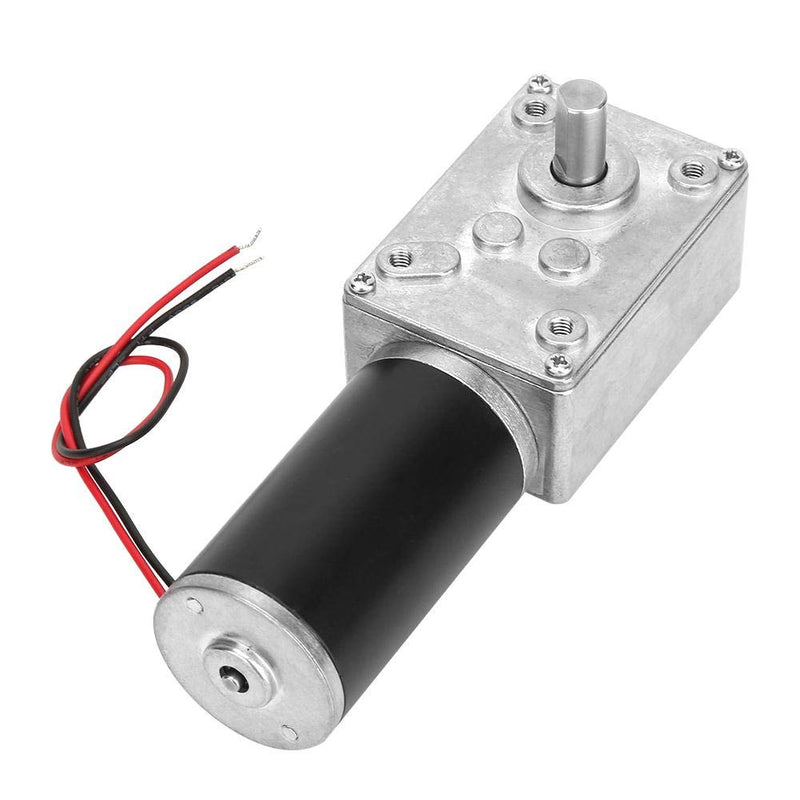  [AUSTRALIA] - Worm Gear Motor 24V High Torsion Speed Reduce Electric Gear Motor Reversible Worm Gear Motor 8mm Shaft(50rpm) 50rpm