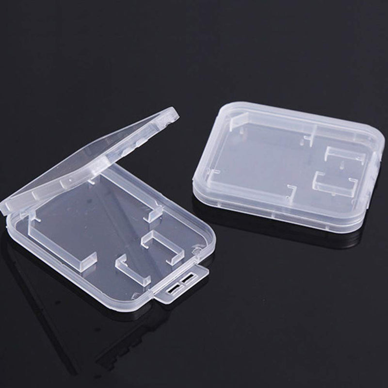  [AUSTRALIA] - 10pcs Clear Plastic Memory Card Case Compatible with SD Micro SD T-Flash Card