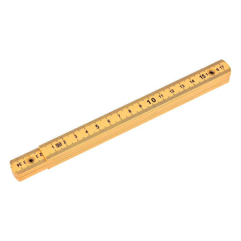  [AUSTRALIA] - uxcell Folding Ruler 100cm 6 Fold Metric Measuring Tool ABS for Woodworking Engineer Yellow