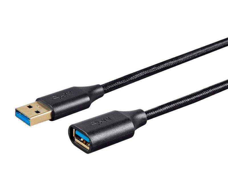  [AUSTRALIA] - Monoprice USB & Lightning Cable - 10 Feet - Black | USB 3.0 A Male to A Female Premium Extension Cable