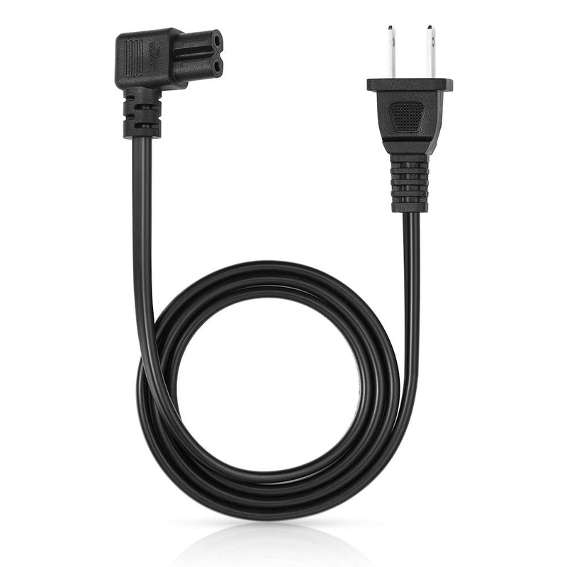 [UL Listed] 3.3FT Right Angle 2 Prong Power Cord Cable Compatible Samsung TCL Sharp Sony Toshiba Insignia TV, Canon PIXMA , HP Envy / OfficeJet Printer - LeoForward Australia