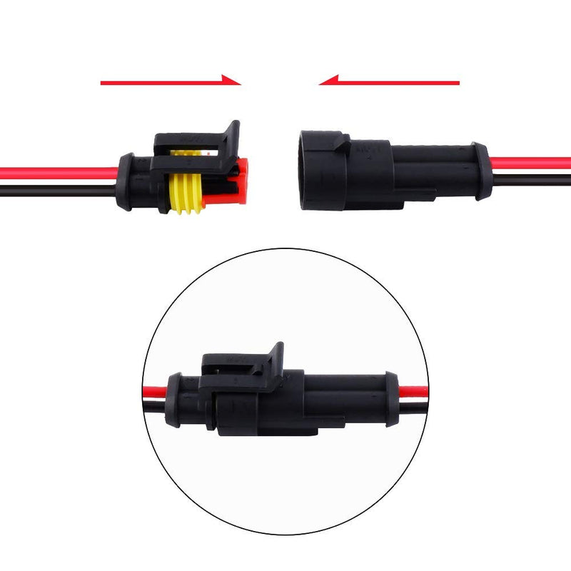 2 Wire Connector, MUYI 5 Kit Electric Connector 18 AWG Connectors Waterproof Electrical Connector 1.0mm² Wire Harness 1.5mm Series Terminal - LeoForward Australia