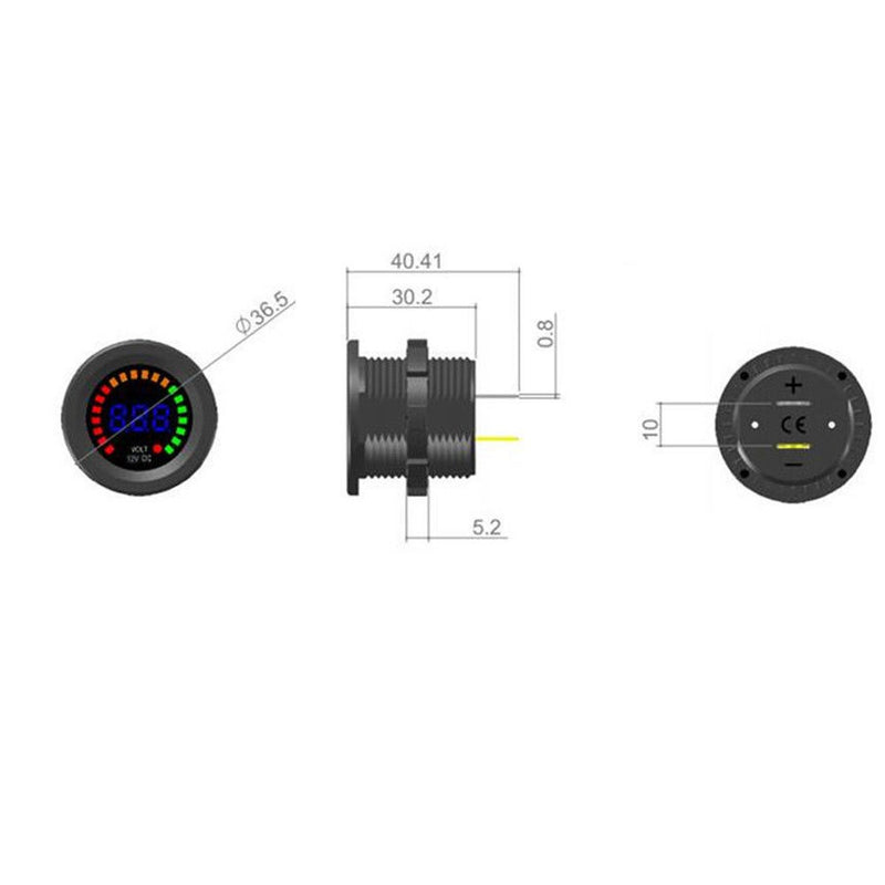  [AUSTRALIA] - Etopars Car Digital LED Volt Gauge Meter Voltage LED Panel Voltmeter Display DC 12V 24V