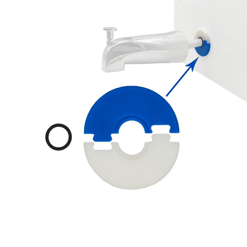  [AUSTRALIA] - Bathtub Spout Pipe Seal, Block Water Past Through Finished Wall, Tub Spout Water Leakage Disc Seal, Bath Wall Waterproof Protection for Copper and Galvanized Pipe (1/2" Copper Pipe 0.63in (16mm)) 1/2" Copper pipe 0.63in (16mm)