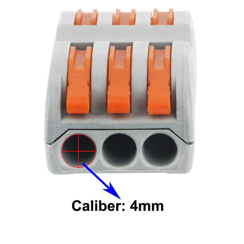  [AUSTRALIA] - Cable connector, CESFONJER SPL-3 connection clamps, quick connection clamp cable connector, with operating lever Bilateral conductor clamp (12 pcs) SPL-3/12 pcs