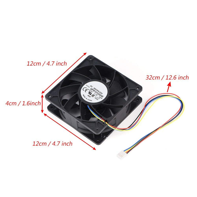  [AUSTRALIA] - fosa DC 12V 2.7A 6000RPM Cooling Fan Replacement 4 Pin Connector for Antminer S7 S9 with Speed Sensor Server Inverter Axial Case Cooling Fan,CPU Cooling Fan, Bearing Fan