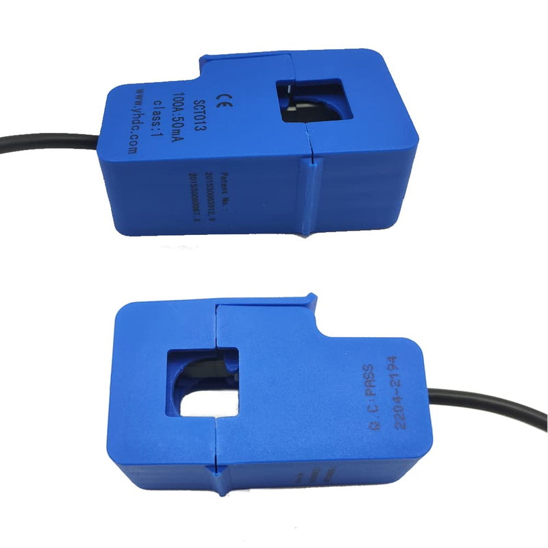  [AUSTRALIA] - SYUAB 2Pcs SCT013000 Split Core Current Transformer SCT-013-000 Non-invasive AC Current Sensor 100A/50mA (SYKHSCGQ)