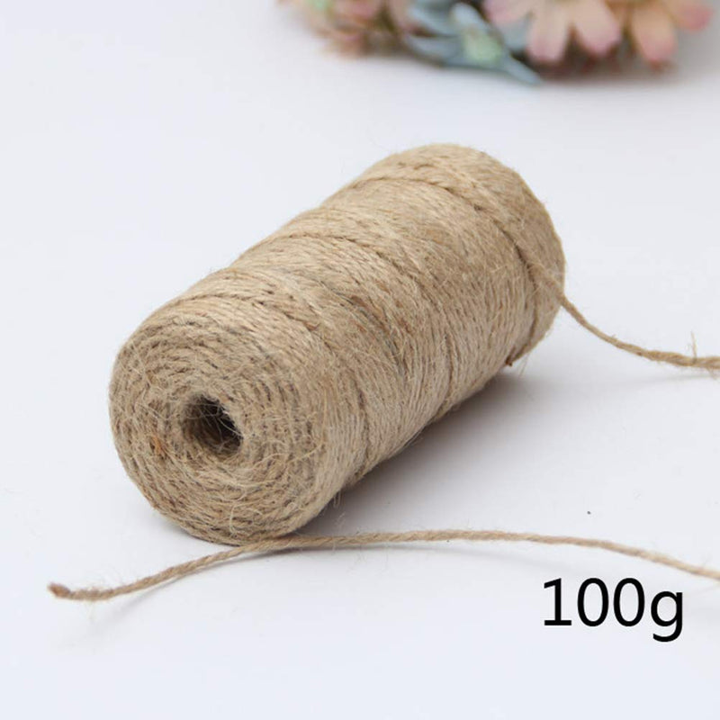  [AUSTRALIA] - Toyvian 100M Natural Jute Twine Art Crafts Hessian Rope Packing String for Industrial Gardening Applications