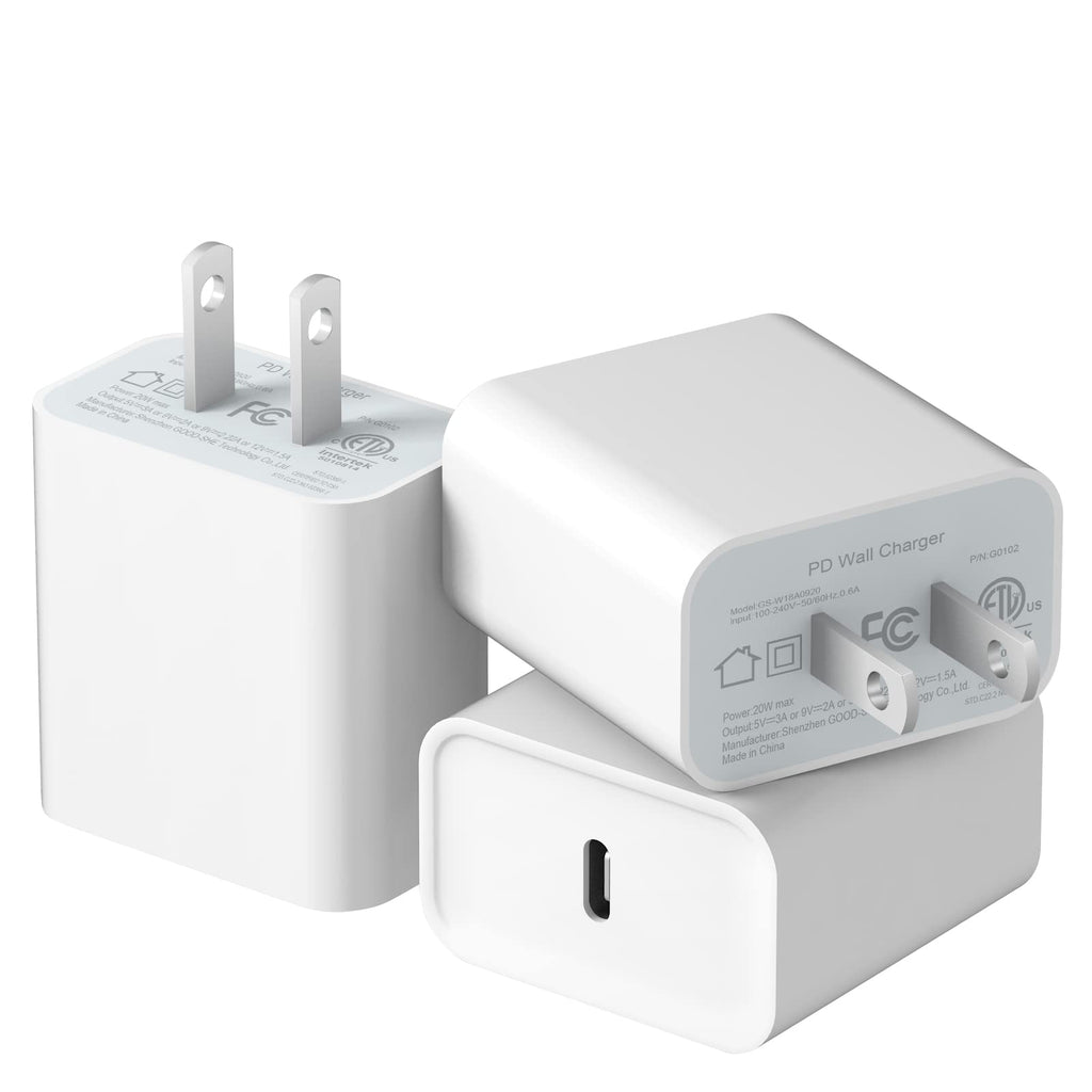  [AUSTRALIA] - USB C Wall Charger Fast Charger Block iPhone Charger Block 3-Pack Power Compatible with iPhone 14/14 Pro/14 Pro Max/14 Plus/13/13 Pro/12/12 Mini/12 Pro Max/11/11 Pro Max/iPad,Samsung Galaxy S22/S21