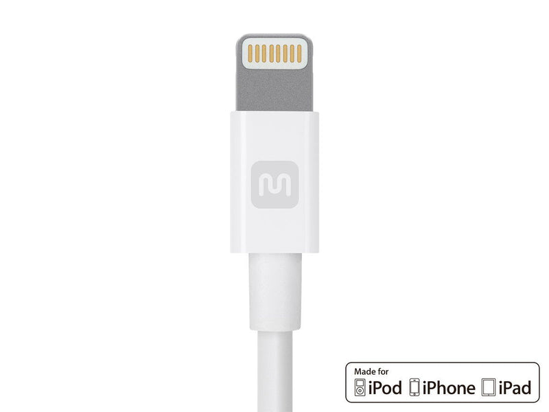  [AUSTRALIA] - Monoprice Select Series Apple MFi Certified Lightning to USB Charge & Sync Cable, 6-inch White for iPhone X, 8, 8 Plus, 7, 7 Plus, 6, 6 Plus, 5S, iPad Pro 0.5ft
