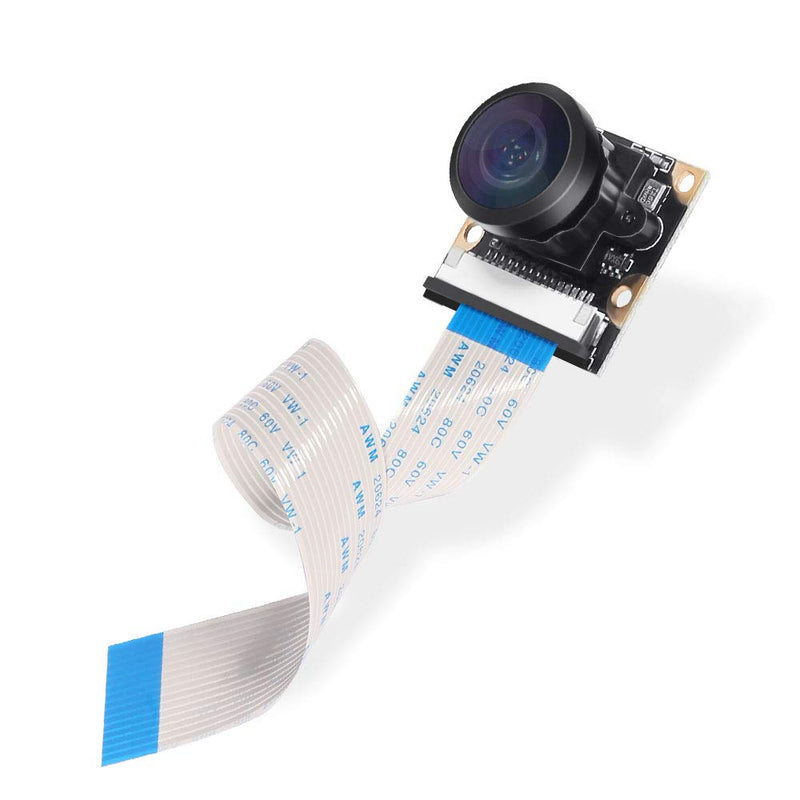  [AUSTRALIA] - for Raspberry Pi 4 B Camera Webcam 222 FoV Fisheye Wide Angle Infrared Camera Night Vision 5 Megapixel 1080p OV5647 Camera Video Module for Raspberry Pi Model 3 A/B/B+, Pi 2 and Raspberry Pi 3,3 B+