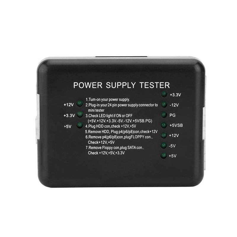  [AUSTRALIA] - Pomya Power Supply Tester Checker for Computer 20/24 Pin HDD SATA Floppy for Any Computer Technician