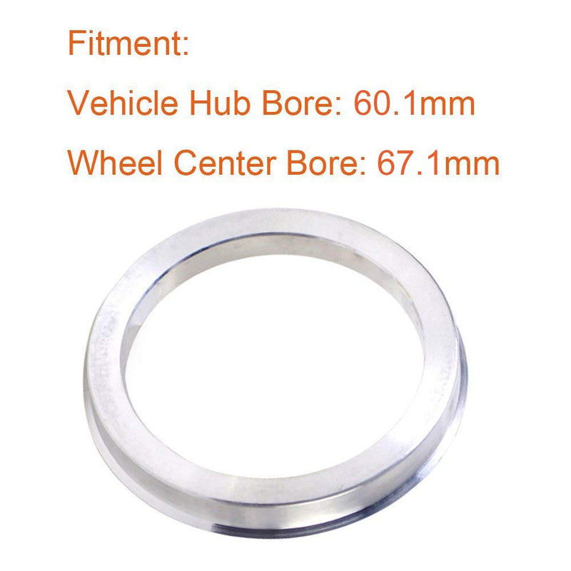  [AUSTRALIA] - ZHTEAPR 4pc Wheel Hub Centric Rings 67.1 to 60.1 - OD=67.1mm ID=60.1mm - Aluminium Alloy Wheel Hubrings for Most Toyota Lexus