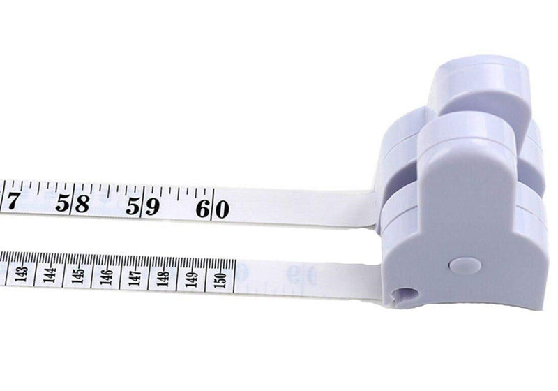  [AUSTRALIA] - Chiloskit 60 inch & Metric Retractable Scale Measuring Tape Waist Caliper Body Measuring Tape 2Pcs