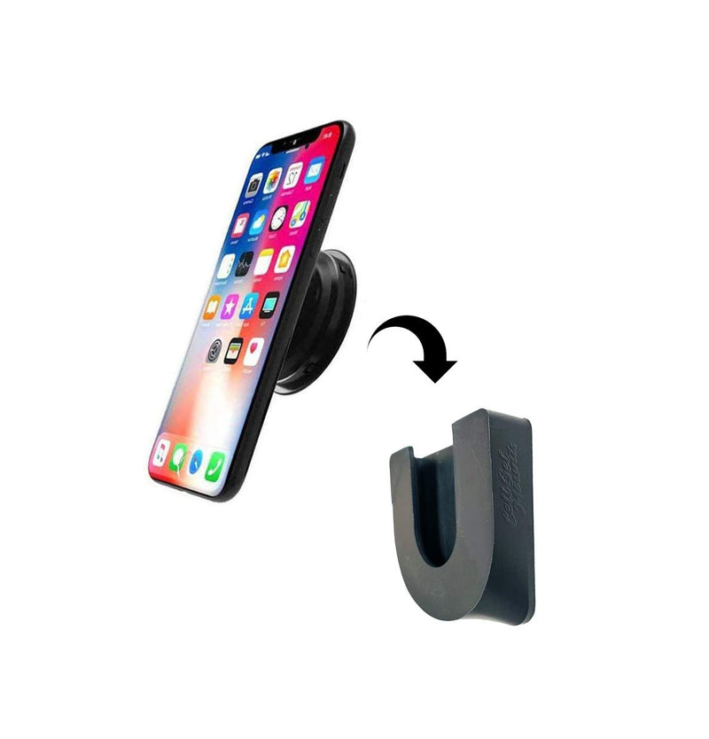  [AUSTRALIA] - Cell Gel Mounts PopPro Mounting System | Mount Your Socket Grip Enabled Phone Almost Anywhere | Reusable Mounts to Most Flat Surfaces (Black) Black