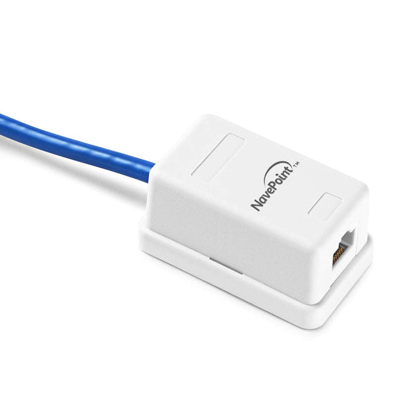  [AUSTRALIA] - NavePoint Keystone Jack Surface-Mount Box 1-Port Ivory, 10-Pack