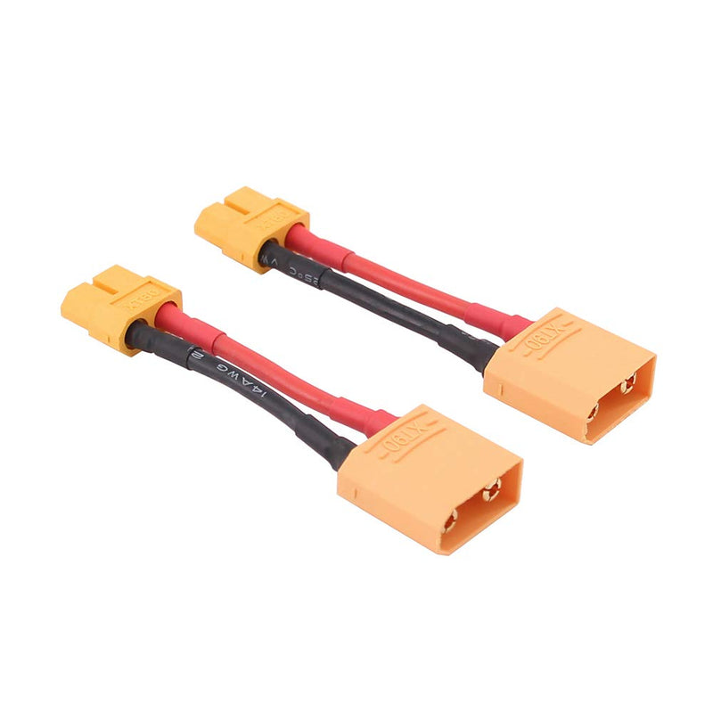  [AUSTRALIA] - OliRC 2pcs Male XT90 to Female XT60 Connector Adapter with 14awg 2in Cable(C96-2)