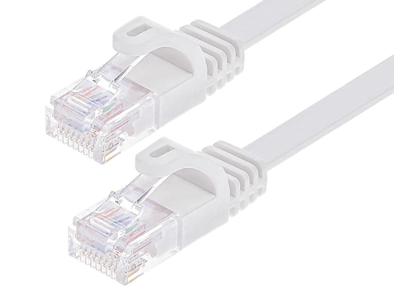  [AUSTRALIA] - Monoprice Cat6 Ethernet Patch Cable - 25 Feet - White | Snagless RJ45, Flat, 550MHz, UTP, Pure Bare Copper Wire, 30AWG, for Network Internet Modem Router Xbox PS3 Cord - Flexboot Series