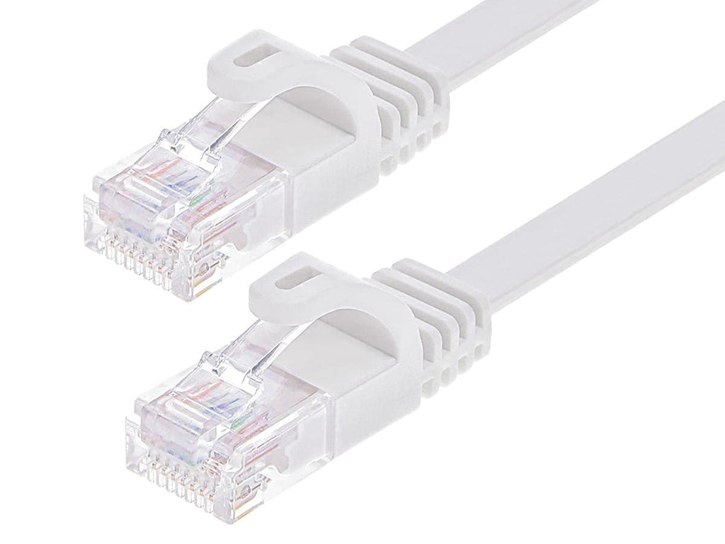  [AUSTRALIA] - Monoprice Cat6 Ethernet Patch Cable - 50 Feet - White | Snagless RJ45, Flat, 550MHz, UTP, Pure Bare Copper Wire, 30AWG, for Network Internet Modem Router Xbox PS3 Cord - Flexboot Series