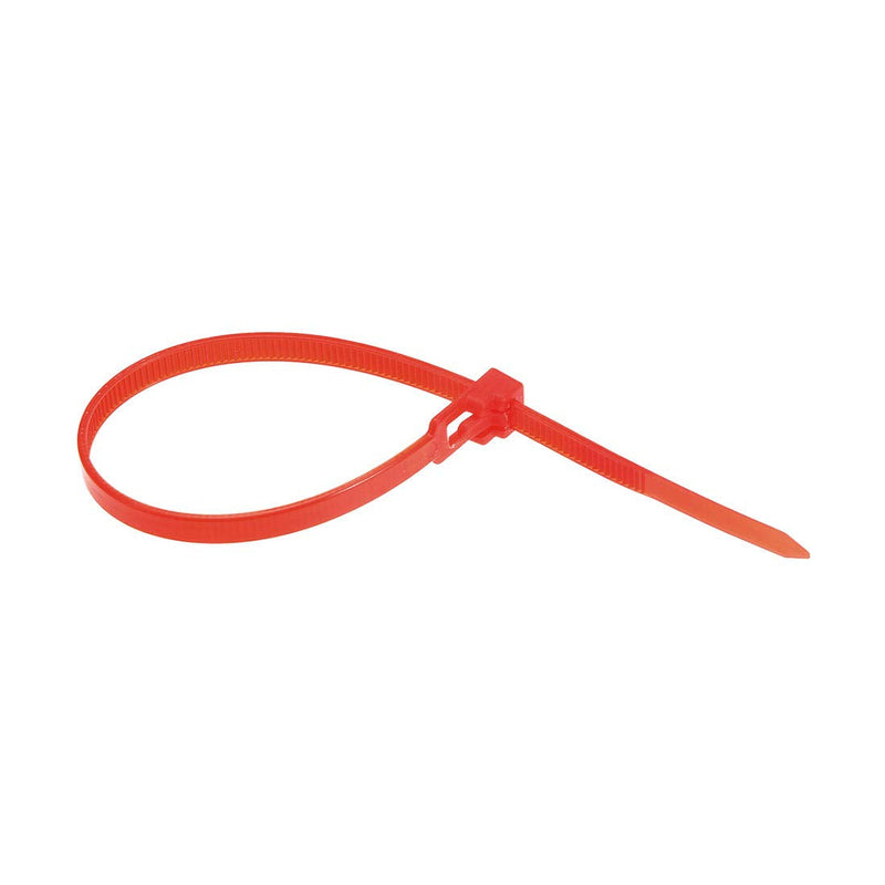  [AUSTRALIA] - uxcell 40pcs Reusable Cable Ties 9 Inch x 0.2 Inch Adjustable Nylon Zip Ties Wraps Red