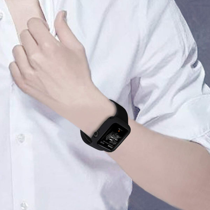 Hontao Ultra Thin Soft TPU Shockproof Bumper Case for iWatch Apple Watch Series 3/2/1 Black 38mm 38 mm - LeoForward Australia