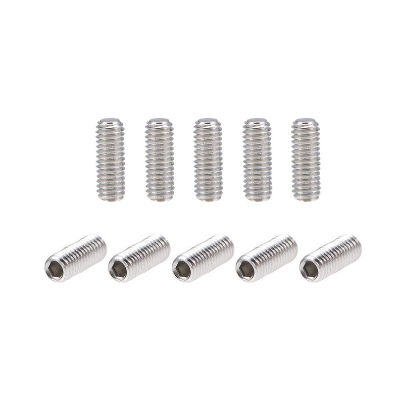  [AUSTRALIA] - uxcell 50Pcs M3x8mm Internal Hex Socket Set Grub Screws Flat Point 304 Stainless Steel Screw