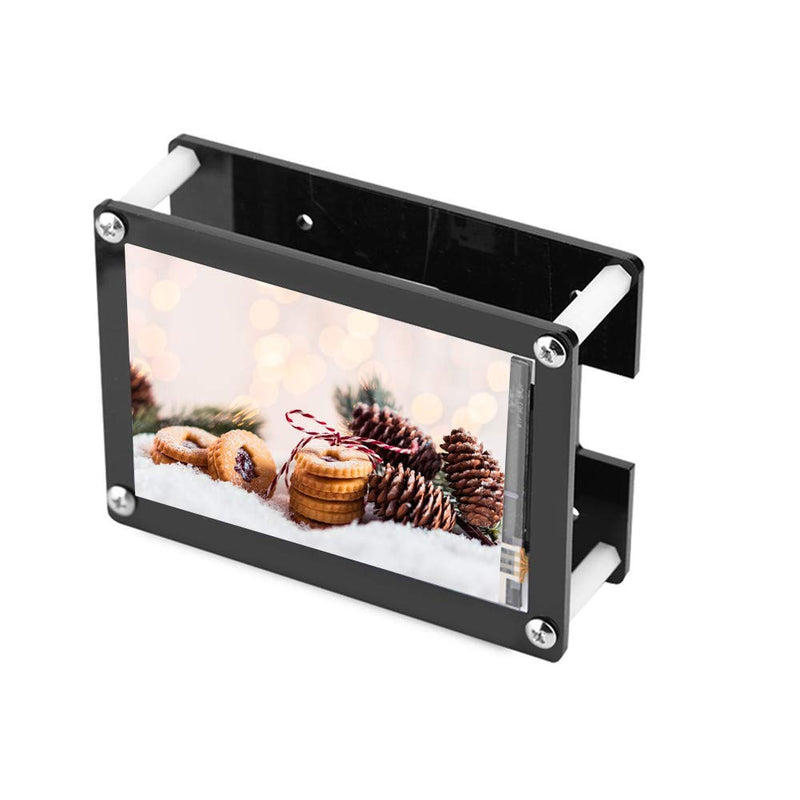  [AUSTRALIA] - 3.5 inch Raspberry Pi LCD Screen Display HDMI 1080P Monitor IPS 60fps for Raspberry Pi + Black Acrylic Case with Multi Languages OSD Menu