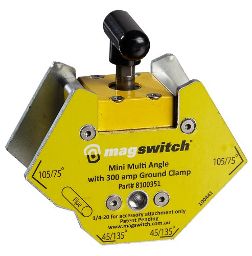  [AUSTRALIA] - Magswitch - 8100351 Mini Multi Angle w 300amp GC Mini Multi Angle with 200 Amp, Yellow/Silver/Black 1