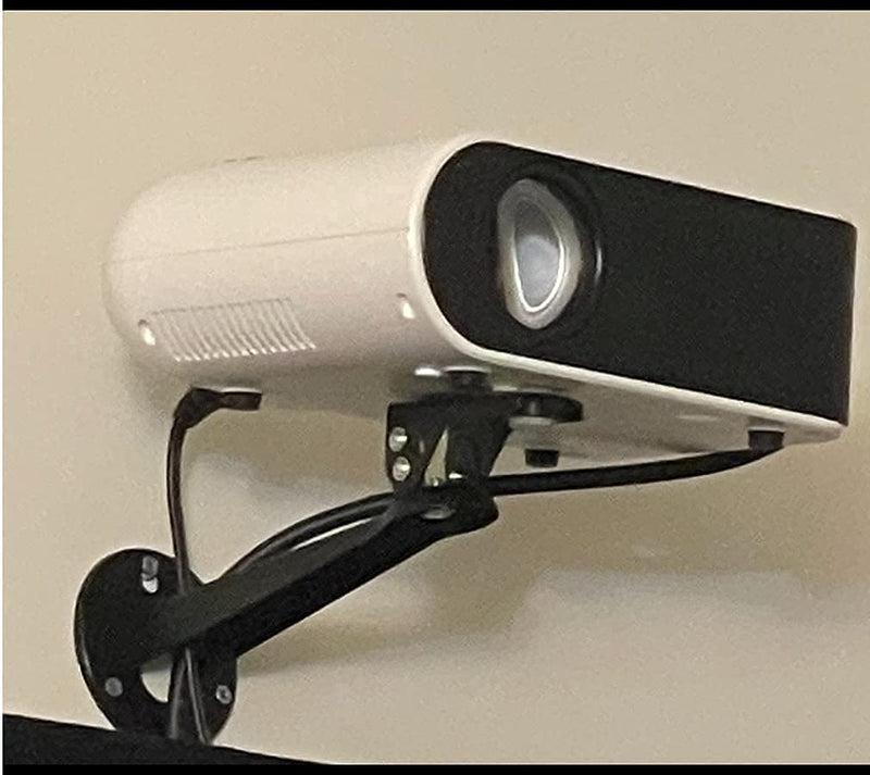  [AUSTRALIA] - Black Camera Wall Mount Bracket Mini Projector Wall Mount Adjustable Camera Hanger Holder Length 7.87" 1/4” Thread Load 7.8 lbs 360° Rotation for Projectors CCTV DVR Cameras Camcorder black