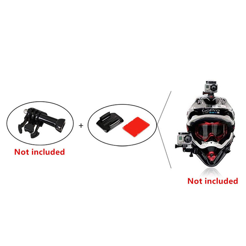  [AUSTRALIA] - 16 PCS Adhesive Mounts for GoPro Cameras, 4X Curved+ 4X Flat Mounts Bundle with Sticky Pads, Tape Mount to Your Helmet/Bike/Board/Car- Fits GOPRO Hero 3 4 5 6 7 8 9+