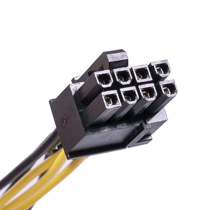  [AUSTRALIA] - 6 Pin Male to 8(6+2) Pin Male PCIe Adapter Power Cable Server PCI Express Extension Cable 20 Inches (6 Pack)