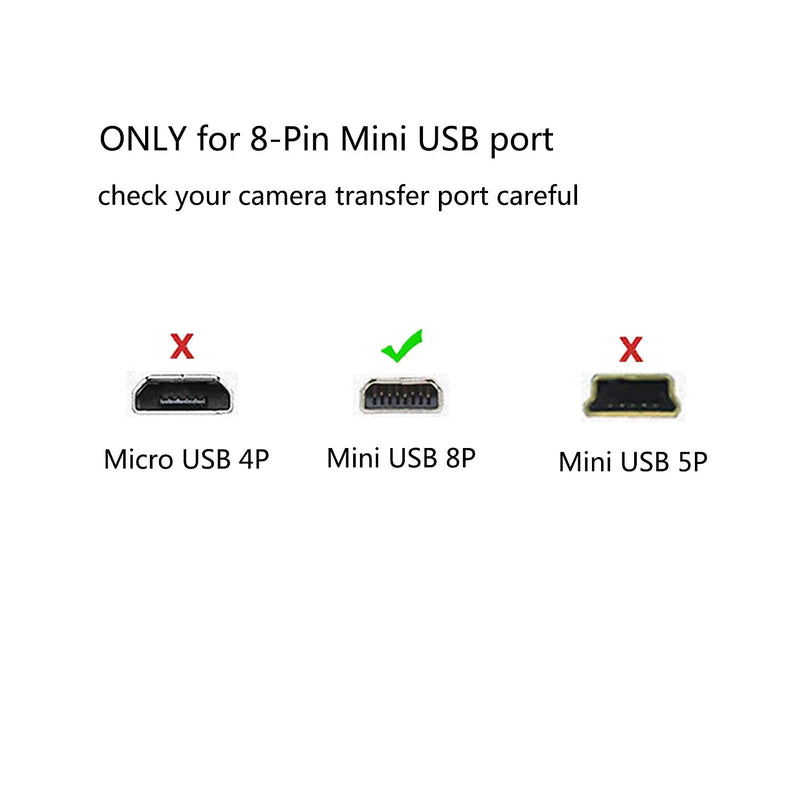  [AUSTRALIA] - Replacement USB Camera Transfer Data Sync Cable Cord for Sony Cybershot Camera DSC-H300 DSC-W800 DSC-W370 DSC-H200, Panasonic Lumix Camera DMC-G7 DMC-S5 DMC-ZS25 DMC-TZ35