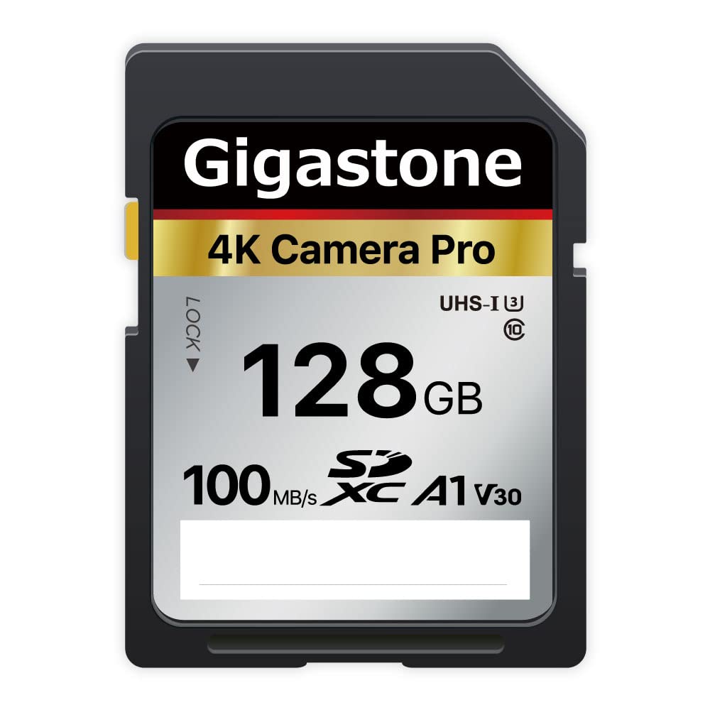  [AUSTRALIA] - Gigastone 128GB SD Card, 4K Camera Pro, A1 V30 SDXC Memory Card High Speed 4K Ultra HD UHD Video Compatible with Canon Nikon Sony Pentax Kodak Olympus Panasonic Digital Camera, with 1 Mini case SD Card A1 V30 128 GB 1-Pack