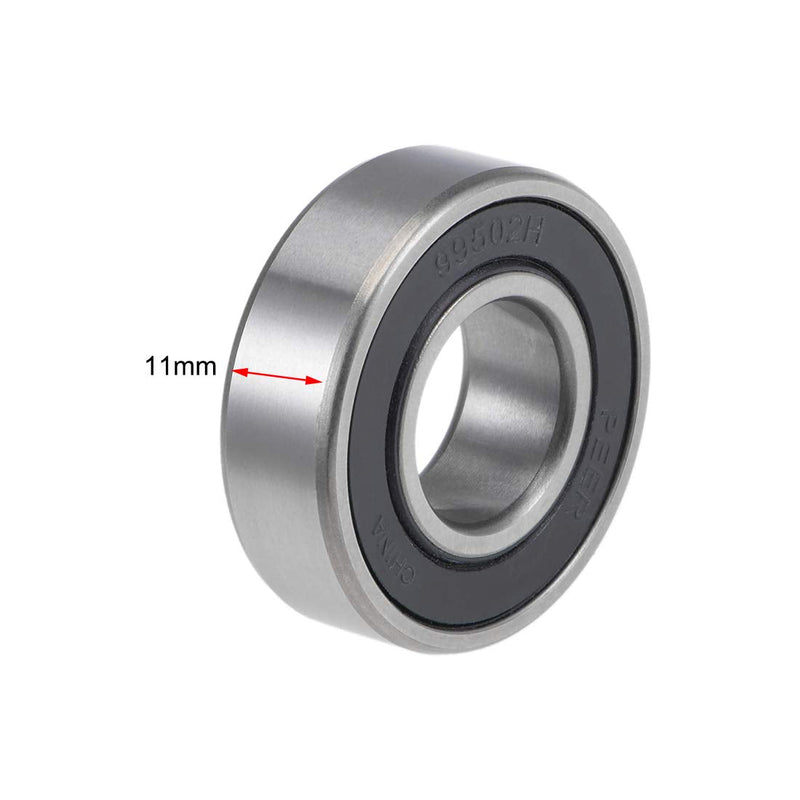  [AUSTRALIA] - uxcell 99502H-2RS Deep Groove Ball Bearings 5/8-inch Inner Dia 1-3/8-inch OD 11mm Bore Double Sealed Chrome Steel Z2 10pcs