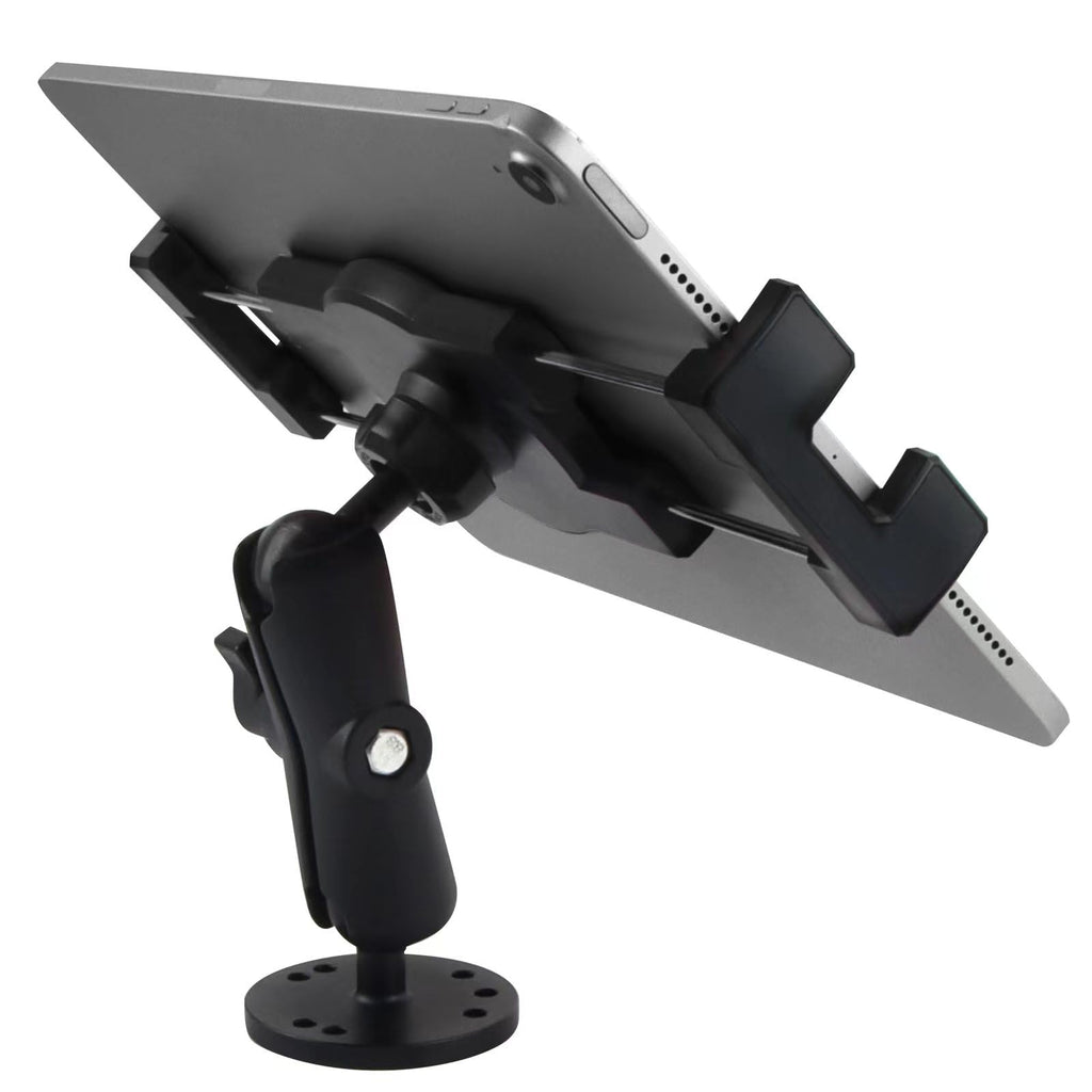  [AUSTRALIA] - Metal - Heavy Duty Drill Base Tablet Holder for Car/Truck/Commercial Vehicles Dashboard, Professional Industrial/Wall/Desk iPad Mount, Compatible with 7-12.9 inch iPad & Other Tablet