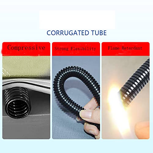  [AUSTRALIA] - Bettomshin 1Pcs 26.25Ft Length 0.67Inch ID Corrugated Tube, Wire Conduit, Not-Split Flexible Bellows Tube Pipe Polypropylene PP for Pond Liquid Air Conditioner Cable Cover Sleeve White 0.67inch-26.25Ft