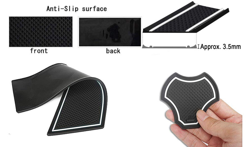  [AUSTRALIA] - Auovo Anti dust Mats for Chevrolet Chevy Equinox 2018 2019 2020 Interior Accessories Custom Fit Door Pocket Liners Cup Holder Pads Console Mats(14pcs/Set) (White,Glow in Dark) white