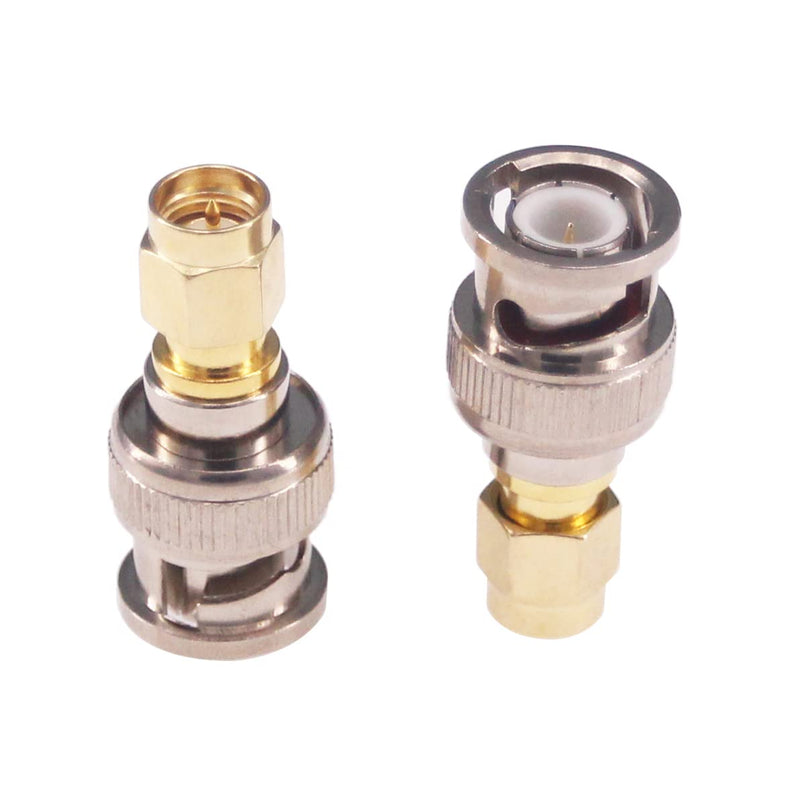  [AUSTRALIA] - RFaha 5pcs SMA Male to BNC Male RF Coax Adapter SMA to BNC Coaxial Connector Adapter(F23-5)