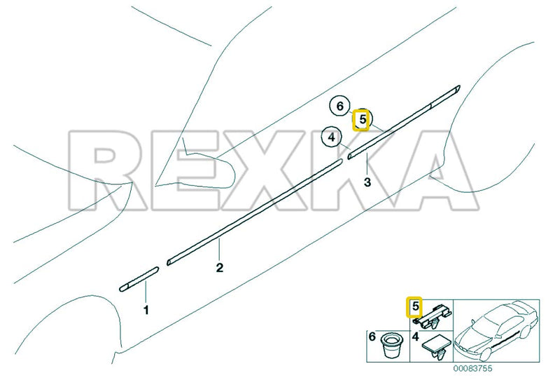 Rexka 25 pcs Side Moulding Door Trim Clips Clamp Compatible with BMW 51138231130 E46 323i 325i 325xi 328i 330i 330xi 51-13-8-231-130 - LeoForward Australia