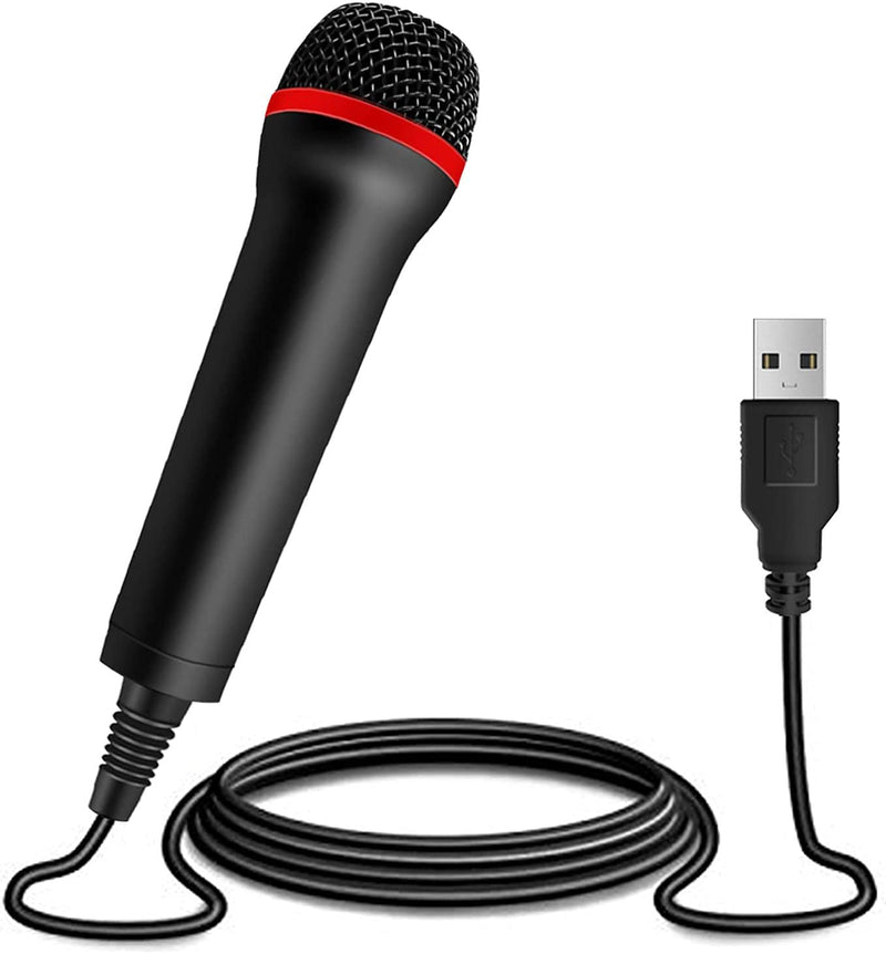 2Pack 13ft Wired USB Microphone for Rock Band, Guitar Hero, Let's Sing - Compatible with Sony PS2, PS3, PS4, PS5, Nintendo Switch, Wii, Wii U, Microsoft Xbox 360, Xbox One and PC - LeoForward Australia