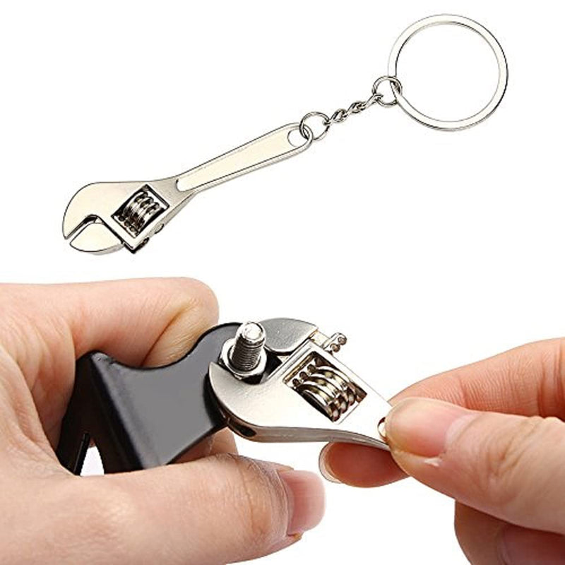 4pcs Mini Wrench Tool Keychain Metal Spanner Keyring Pendant Key Holder Organizer Keyfob Gift for Men Women Multitool Keychain Tool Keychains for Men - LeoForward Australia