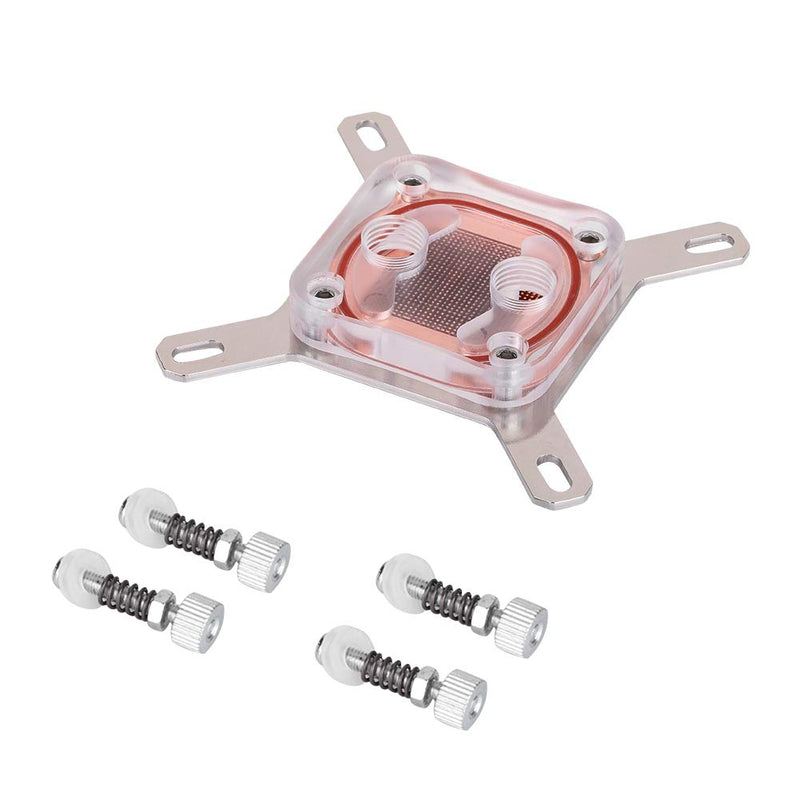  [AUSTRALIA] - fosa Universal Computer CPU Water Block, G1/4 Thread Acrylic CPU Water Cooling Block Waterblock Copper Base Cooling Kit for Intel(Transparent)