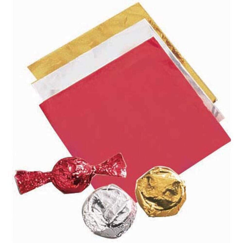  [AUSTRALIA] - Wilton Foil Candy Wrappers, 4 by 4-Inch, Gold, 50-Pack